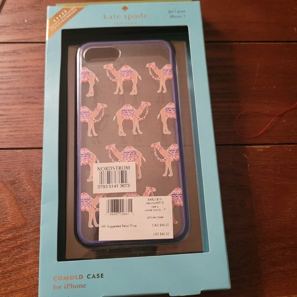 Kate Spade Protective Case For iPhone 7 Pink Camels Clear Desinger